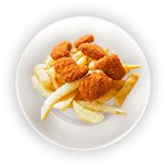 Chicken Poppers With Chips 